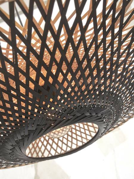 Deckenleuchte Kalimantan Bambus massiv / Eisen - 1-flammig - Durchmesser: 87 cm