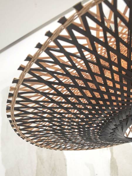 Deckenleuchte Kalimantan Bambus massiv / Eisen - 1-flammig - Durchmesser: 87 cm