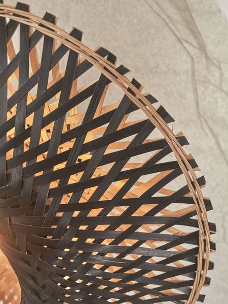 Deckenleuchte Kalimantan Bambus massiv / Eisen - 1-flammig - Durchmesser: 87 cm