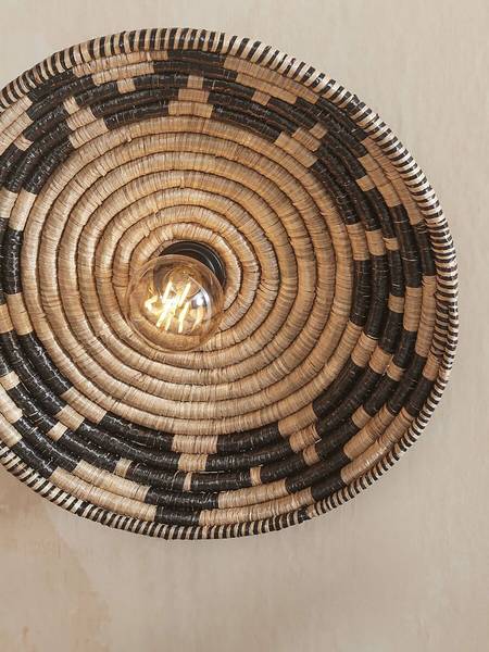Deckenleuchte Andros Multicolor - Eisen - Jute - 45 x 6 x 45 cm