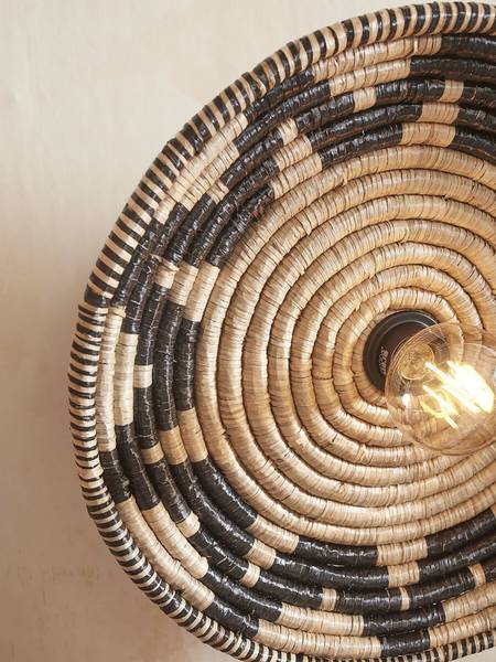 Deckenleuchte Andros Multicolor - Eisen - Jute - 45 x 6 x 45 cm