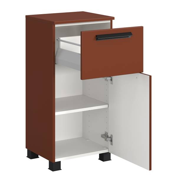 Badkamerset Vitoreira 5-dlg. spiegelkast inclusief verlichting - rood