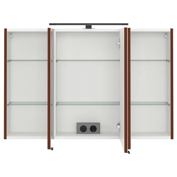 Badkamerset Vitoreira 5-dlg. spiegelkast inclusief verlichting - rood