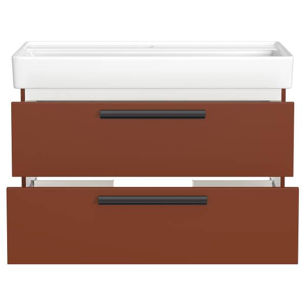 Badkamerset Vitoreira 5-dlg. spiegelkast inclusief verlichting - rood