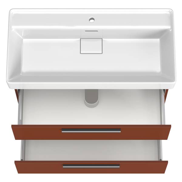 Badkamerset Vitoreira 5-dlg. spiegelkast inclusief verlichting - rood