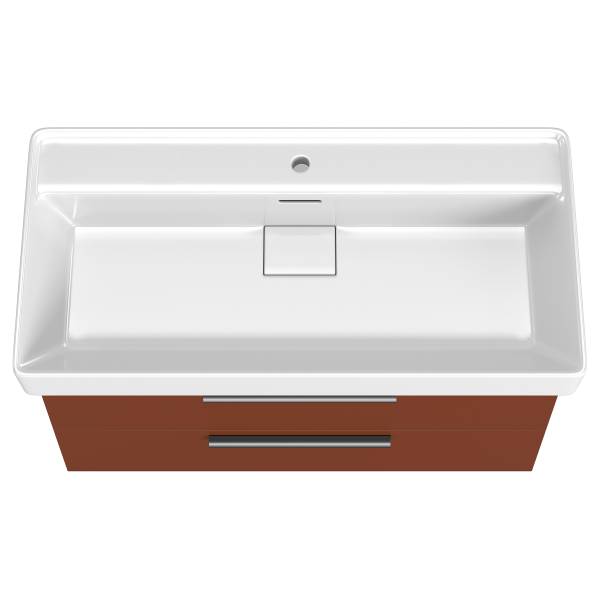 Badkamerset Vitoreira 5-dlg. spiegelkast inclusief verlichting - rood