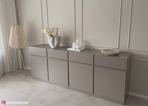 Sideboard Ryo Taupe - Breite: 225 cm
