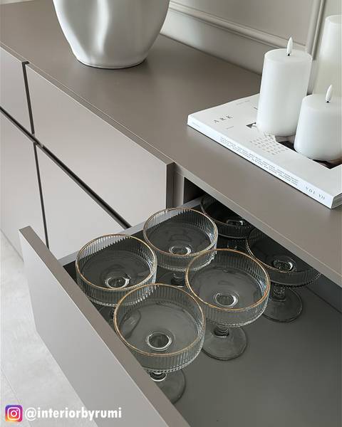 Sideboard Ryo Taupe - Breite: 225 cm