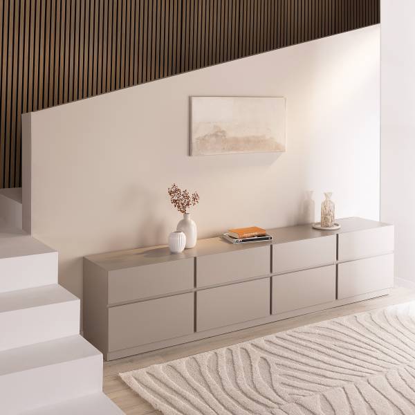 TV-Lowboard Ryo Taupe - Breite: 225 cm
