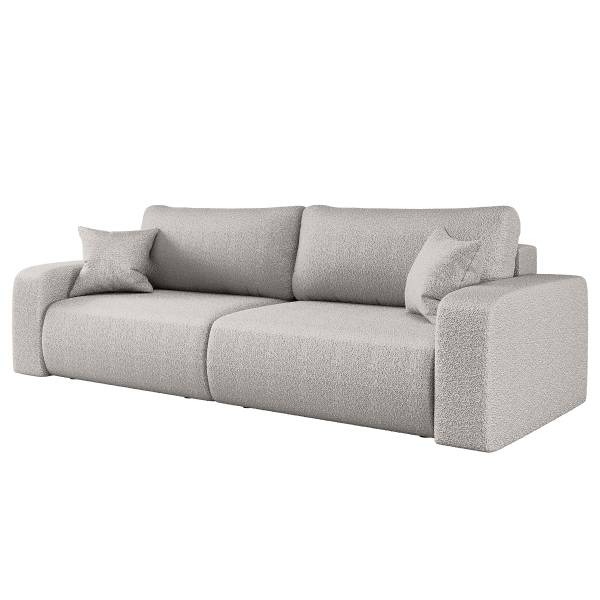 Schlafsofa DANO Teddystoff Quila: Hellgrau