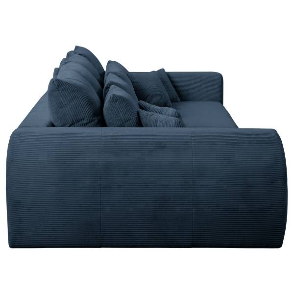 Grand canapé Ombonde Velours côtelé Lola: Bleu foncé