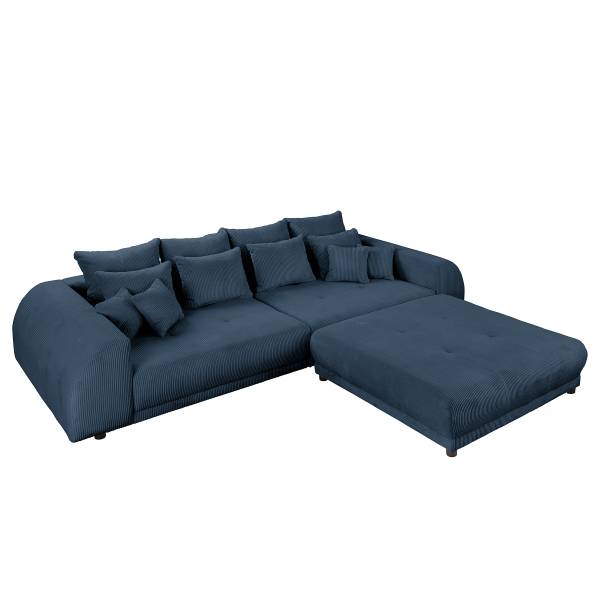 Grand canapé Ombonde Velours côtelé Lola: Bleu foncé