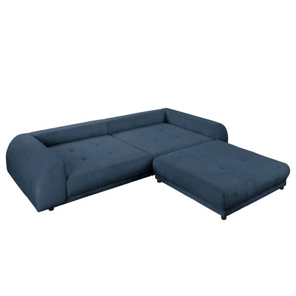 Grand canapé Ombonde Velours côtelé Lola: Bleu foncé