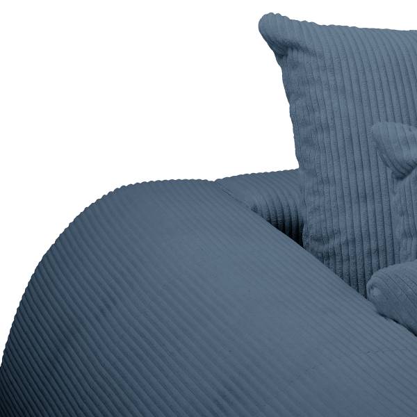 Grand canapé Ombonde Velours côtelé Lola: Bleu foncé