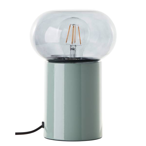 Tischleuchte Knut Eisen / Rauchglas - 1-flammig - Grün