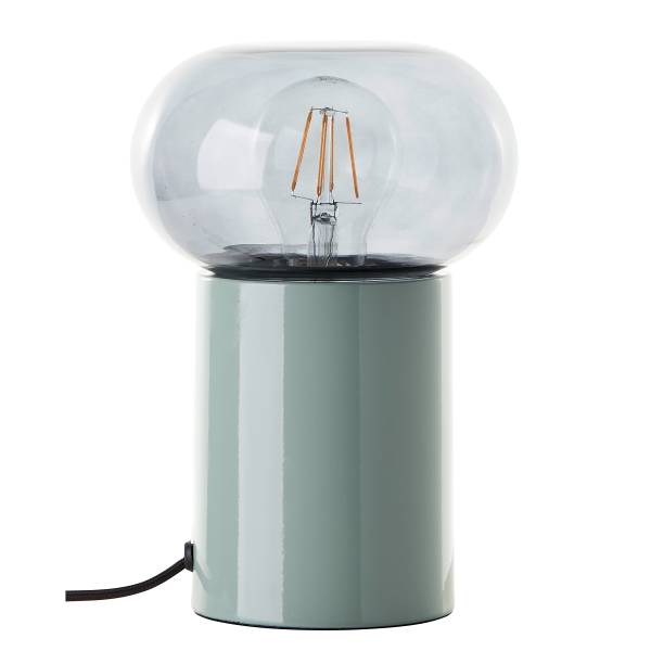 Tischleuchte Knut Eisen / Rauchglas - 1-flammig - Grün