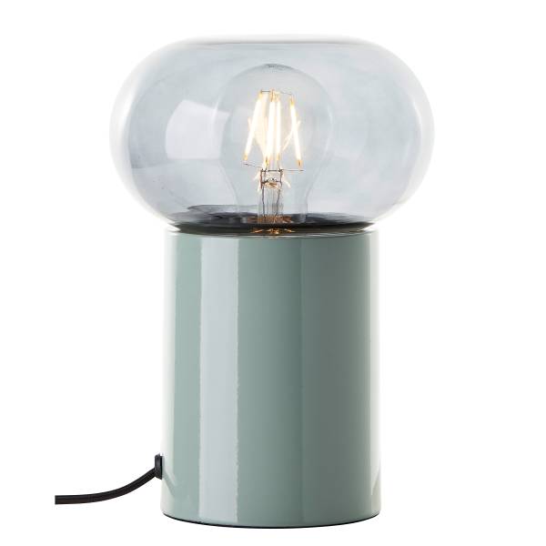 Tischleuchte Knut Eisen / Rauchglas - 1-flammig - Grün