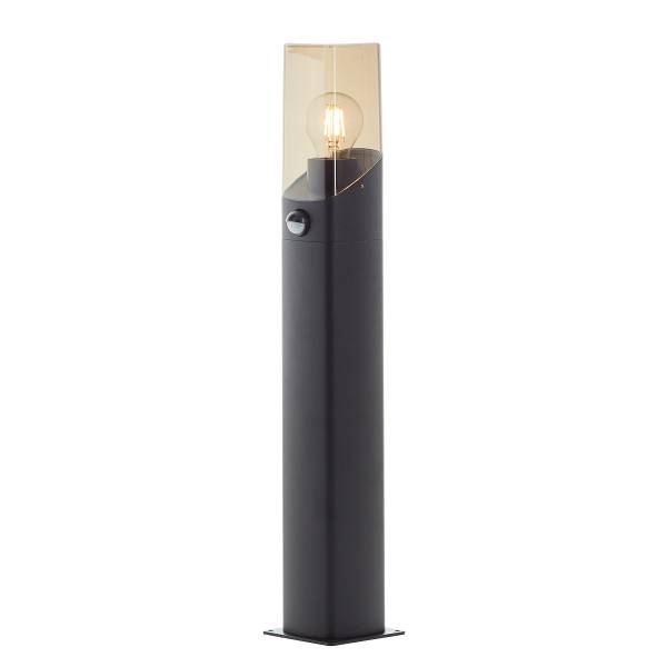 Lampada da parete con sensore Minou Alluminio pressofuso - Nero - 1 punto luce