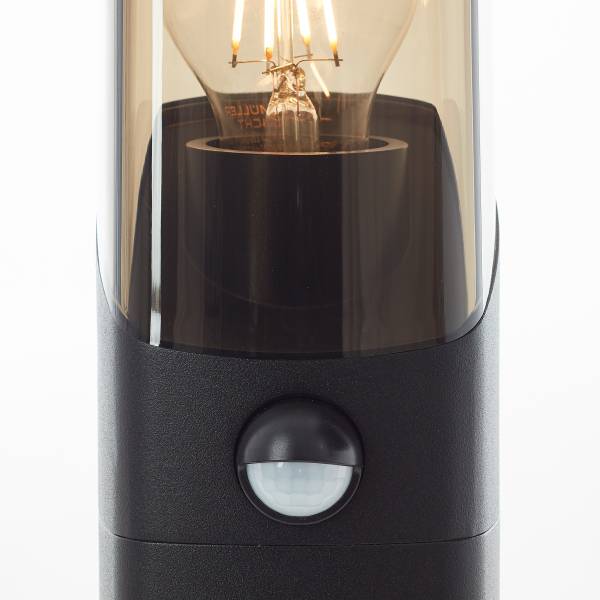 Lampada da parete con sensore Minou Alluminio pressofuso - Nero - 1 punto luce