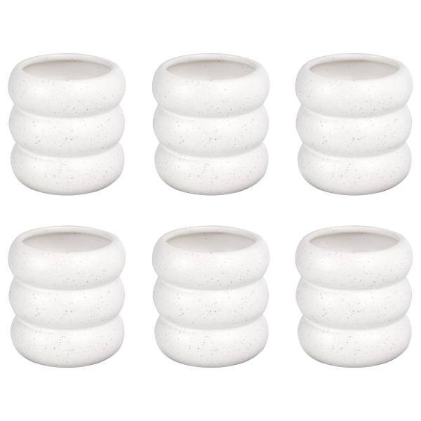 Set di 6 bicchieri HOOP Grès - Bianco