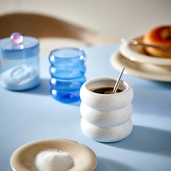 Set di 6 bicchieri HOOP Grès - Bianco