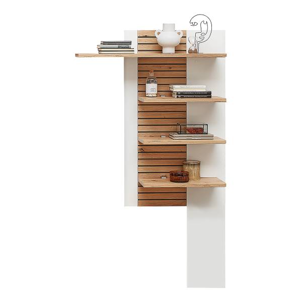 Set 4 mobili con illuminazione Birons Bianco opaco / Effetto rovere