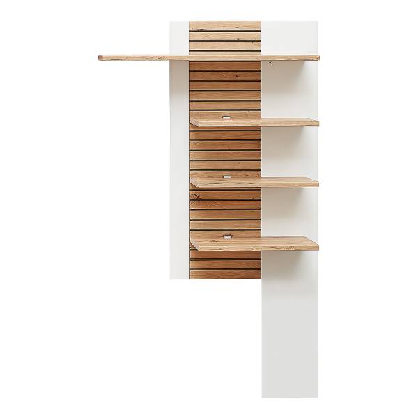 Set 4 mobili con illuminazione Birons Bianco opaco / Effetto rovere