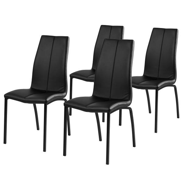Set di 4 sedie da pranzo Hendel Nero