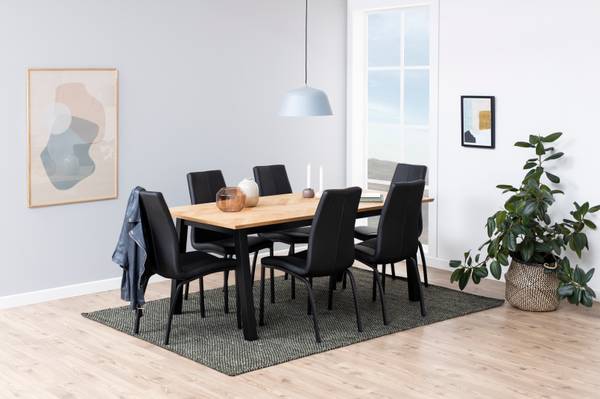 Set di 4 sedie da pranzo Hendel Nero