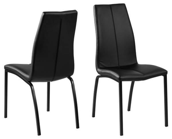 Set di 4 sedie da pranzo Hendel Nero