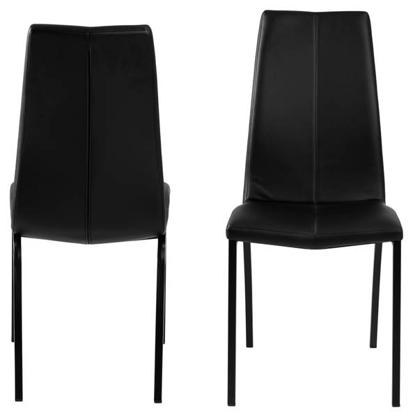 Set di 4 sedie da pranzo Hendel Nero