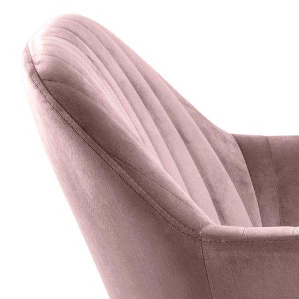 Chaise à accoudoirs TILANDA B Velours Vilda: Rose vieilli