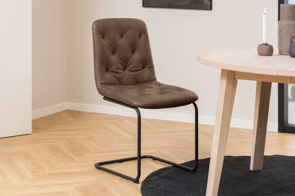 Chaises cantilever Salair - Lot de 2 Microfibre / Acier