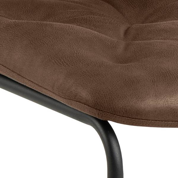 Chaises cantilever Salair - Lot de 2 Microfibre / Acier
