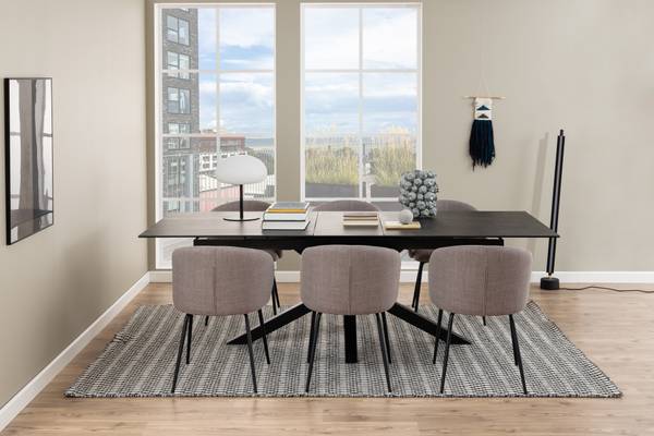 Table extensible Holcot Anthracite - 200 x 100 cm