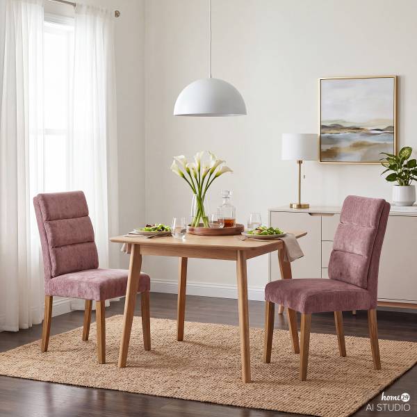 Polsterstuhl FANGA 2er-Set Violett