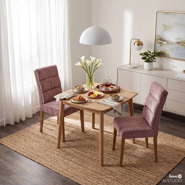 Polsterstuhl FANGA 2er-Set Violett