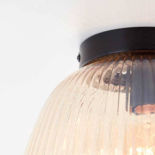 Plafonnier Kaizen Fer / Verre coloré - 1 ampoule