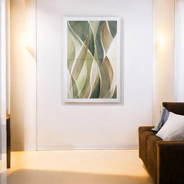 Quadro Verde Verde / Crema - Canvas