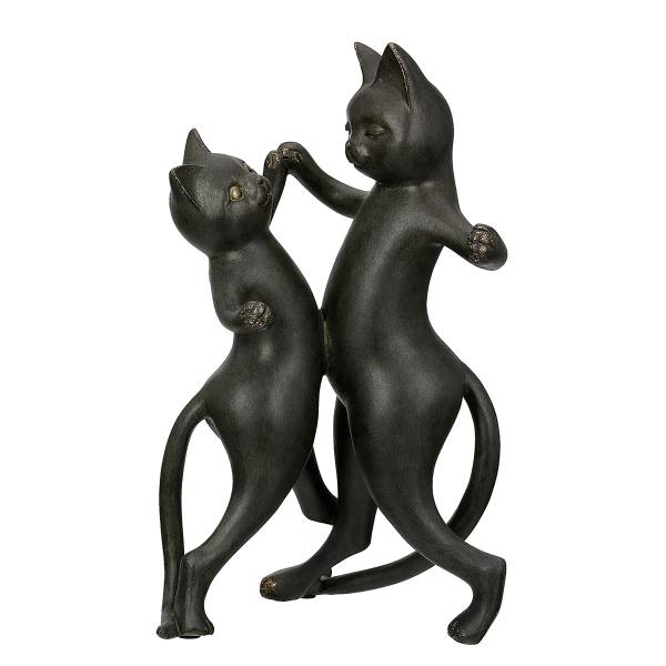 Oggetto decorativo 2 gatti Nero - Resina