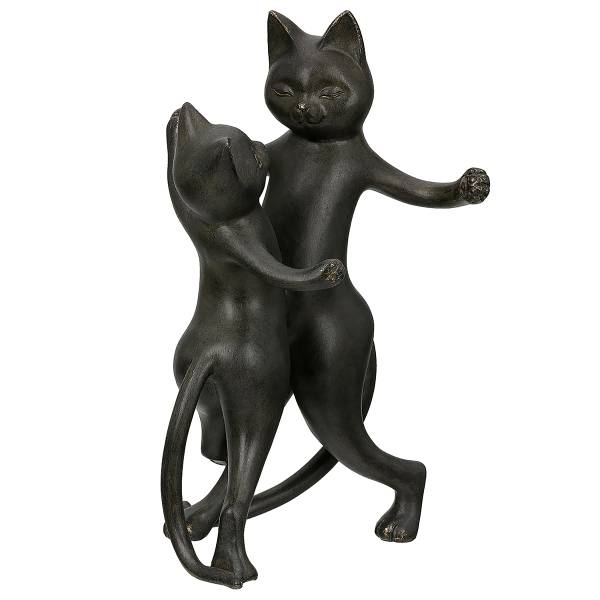 Oggetto decorativo 2 gatti Nero - Resina