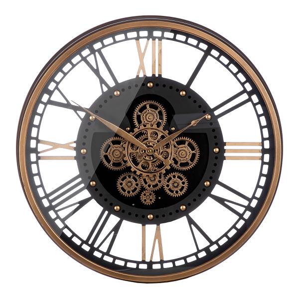 Orologio da parete Copper Rame / Nero - Ferro