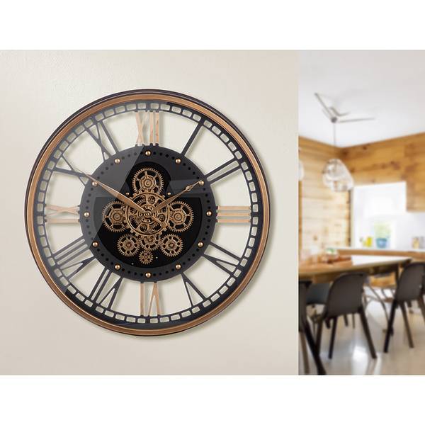 Orologio da parete Copper Rame / Nero - Ferro