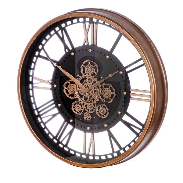 Orologio da parete Copper Rame / Nero - Ferro