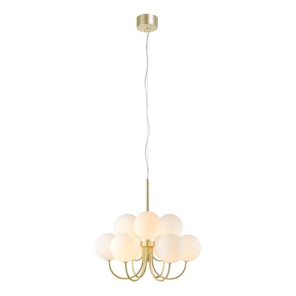 Suspension Bianco Laiton - Fer - Verre satiné - 57 x 54 x 57 cm