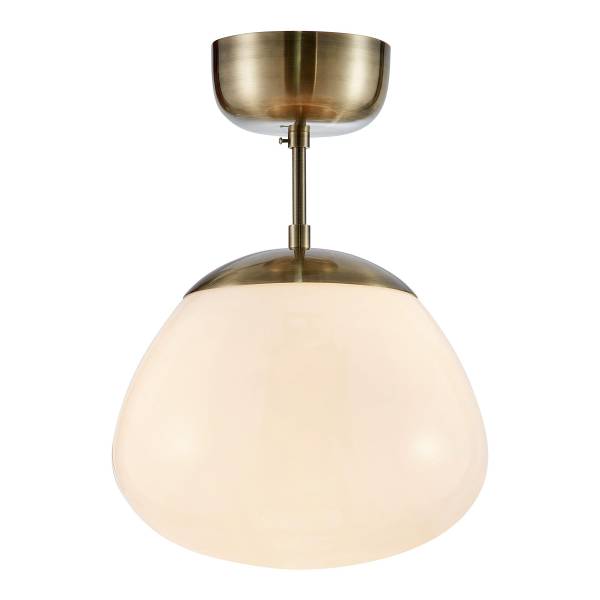 Lampada da soffitto Rise Ottone - Ferro - Vetro satinato - 25 x 35 x 25 cm