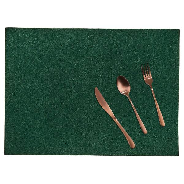 Set de table FELTO - Lot de 6 Polyester - Vert foncé