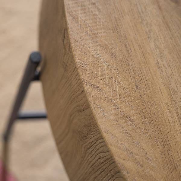 Salontafel Taynard eikenhouten look/zwart