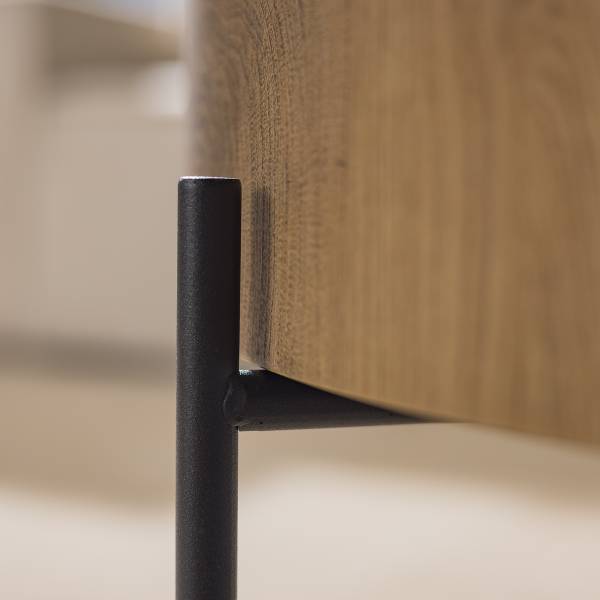 Salontafel Taynard eikenhouten look/zwart