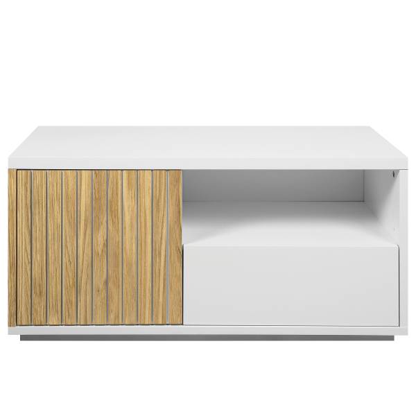 Garderobenbank Chaffin Echtholzfurnier - Weiß / Esche